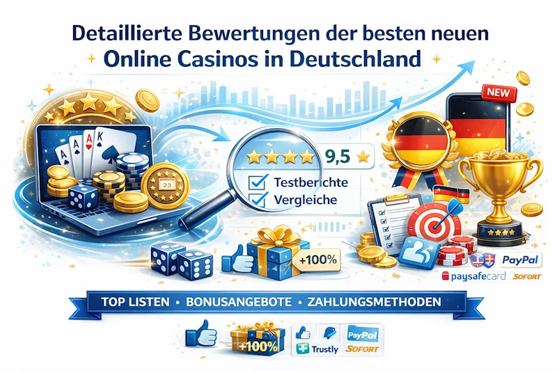 Detaillierte Bewertungen der besten neuen Online Casinos in Deutschland