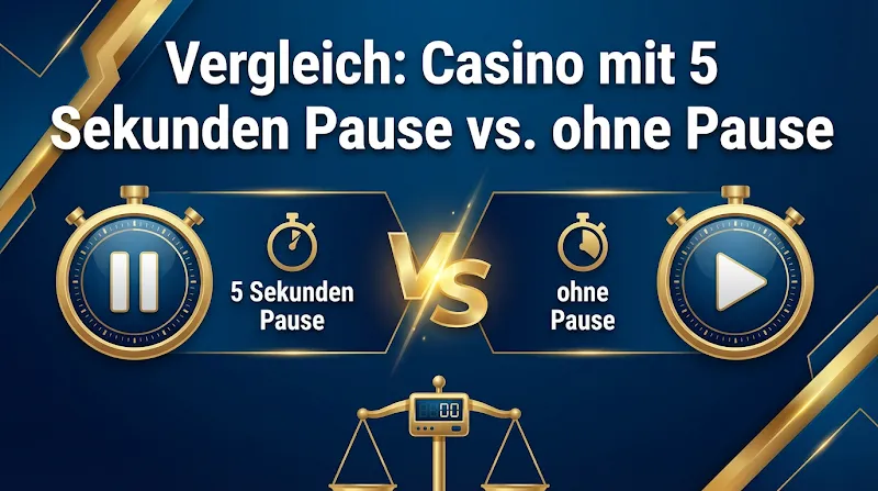 Vergleich - Casino mit 5 Sekunden Pause vs. ohne Pause